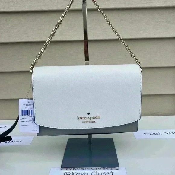 Kate Spade Carson Crossbody Purse Convertible Shoulder Bag Nimbus Grey - Picture 10 of 12